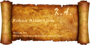Kobza Albertina névjegykártya