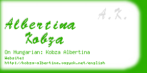 albertina kobza business card